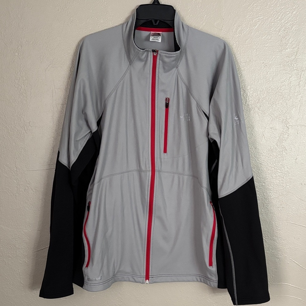 THE NORTH FACE Men’s FLIGHT‎ SERIES Soft Shell Windstopper Jacket Black/Gray XXL